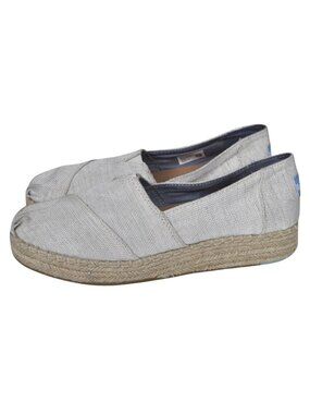 Toms Alpargata Rope 2.0 Espadrille Slip On Shoe Neutral Tan Size 8.5